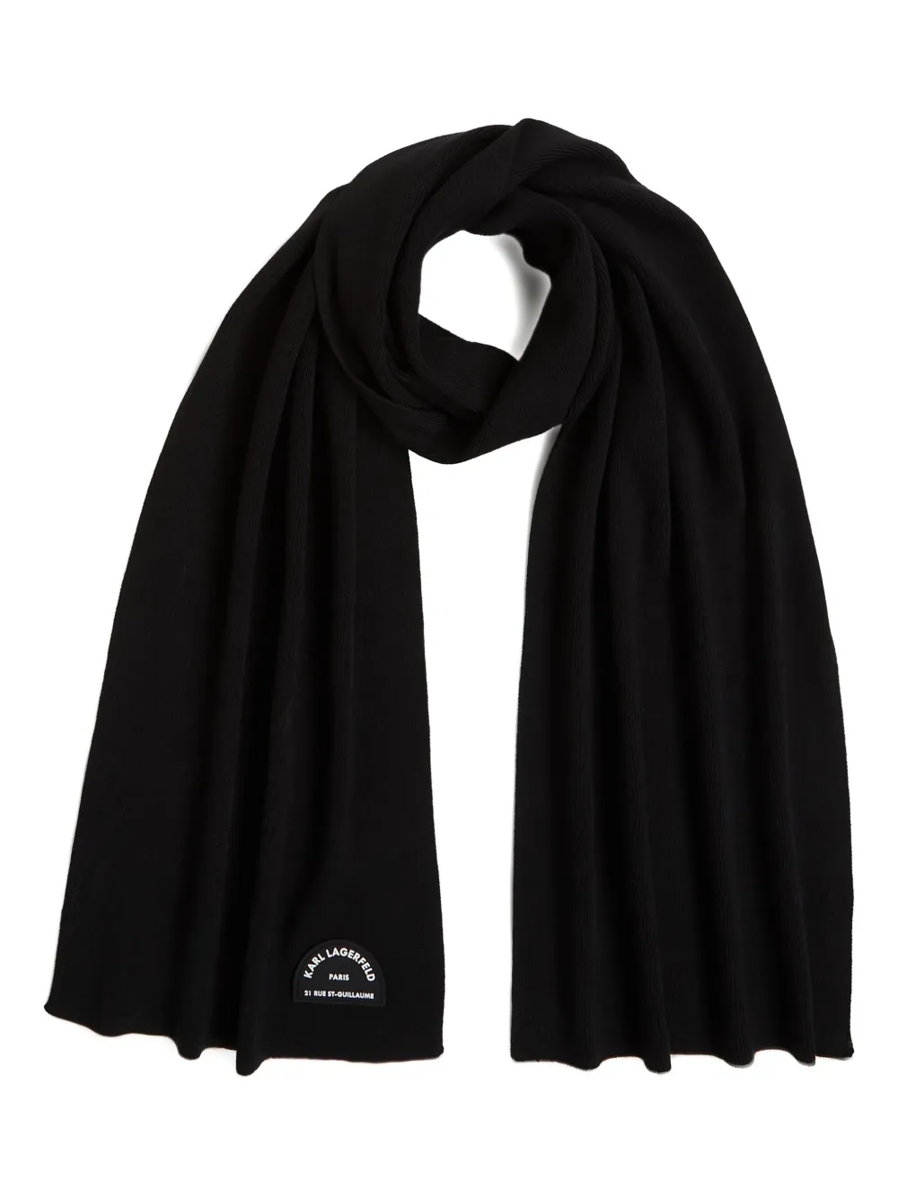 Karl Lagerfeld Sjaal met logopatch Zwart