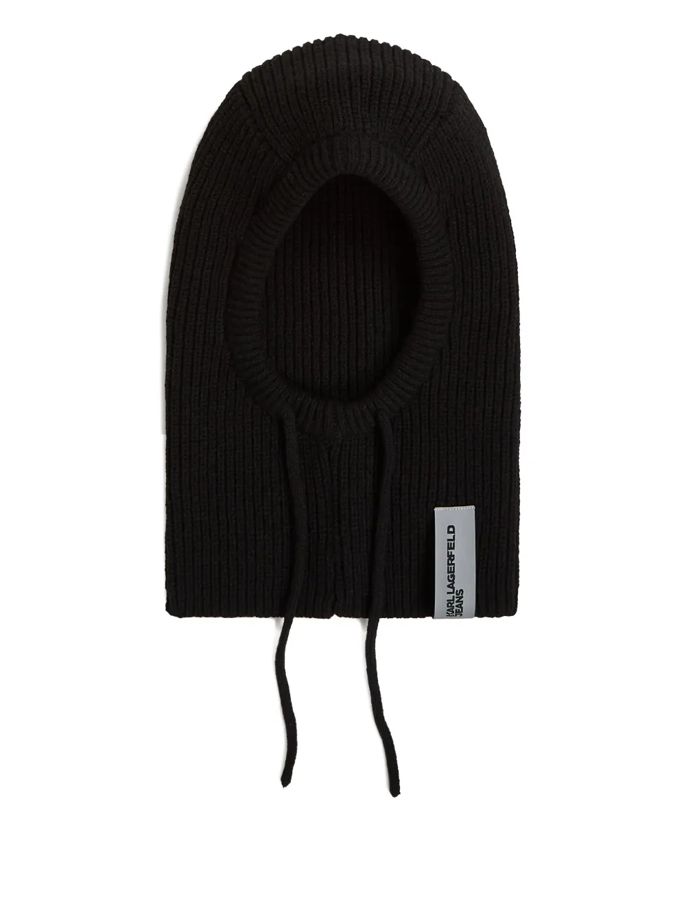 Karl Lagerfeld Jeans リブニット バラクラバ - ブラック Karl Lagerfeld Jeans リブニット バラクラバ - ブラック