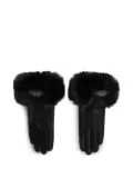 Karl Lagerfeld faux-fur leather gloves - Black