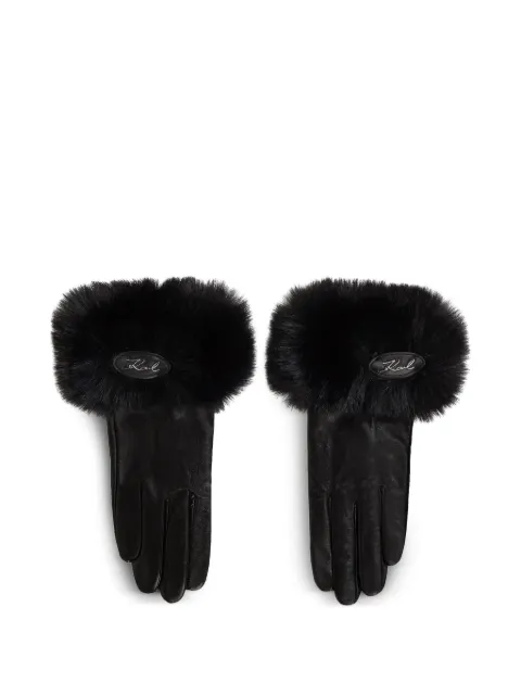 Karl Lagerfeld guantes texturizados