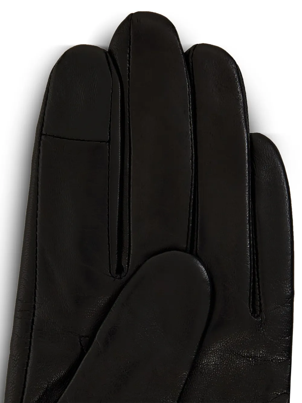 Karl Lagerfeld Faux-fur Leather Gloves In Black