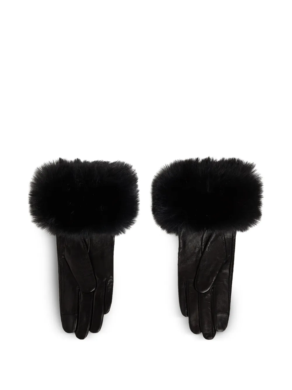 Karl Lagerfeld Leren handschoenen - Zwart