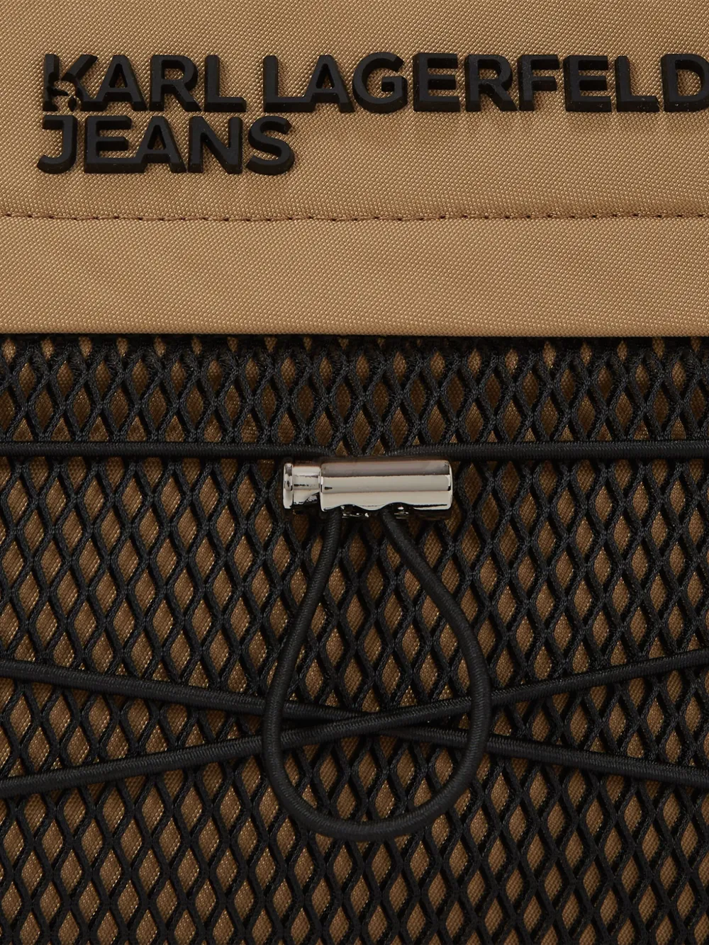 Karl Lagerfeld Jeans Cargo messengertas met mesh vlak Bruin