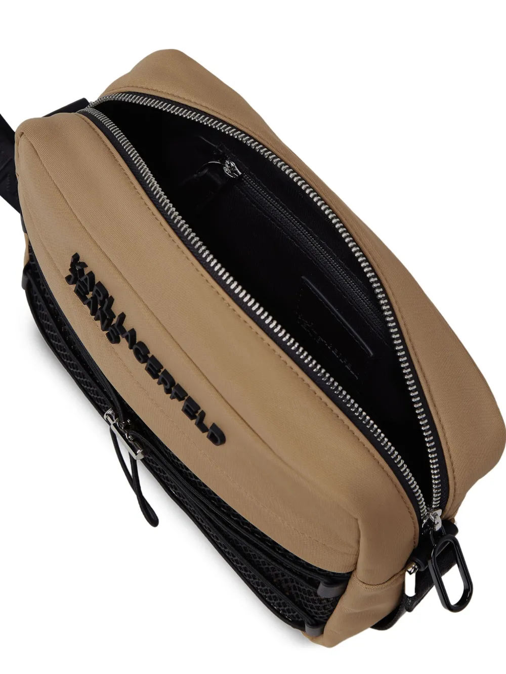 Karl Lagerfeld Jeans Cargo messengertas met mesh vlak Bruin