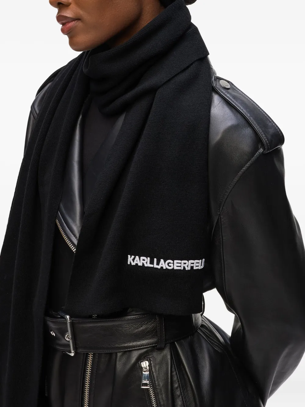 Karl Lagerfeld K Essential haarband en sjaal Zwart