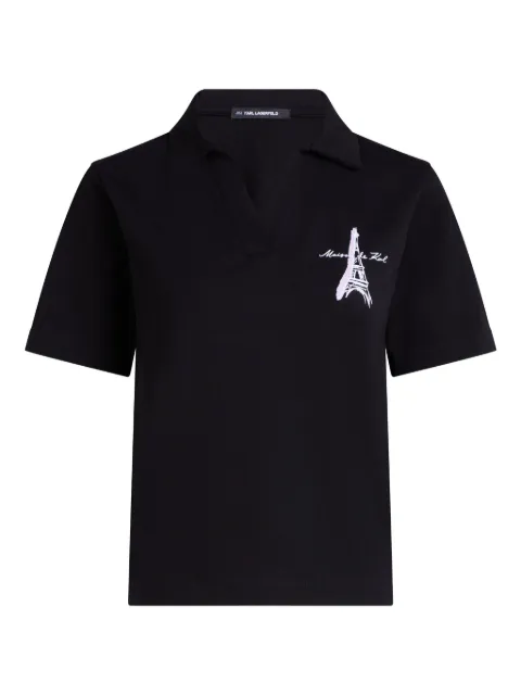 Karl Lagerfeld Eiffel Tower sketch-print t-shirt