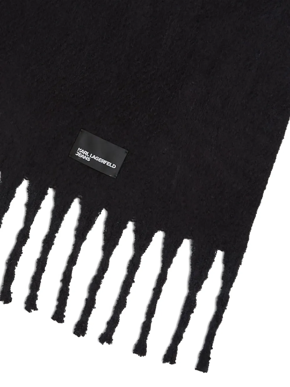 Karl Lagerfeld Jeans Sjaal met franje - Zwart