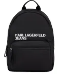 Karl Lagerfeld Jeans logo-print zip-pocket backpack - Black