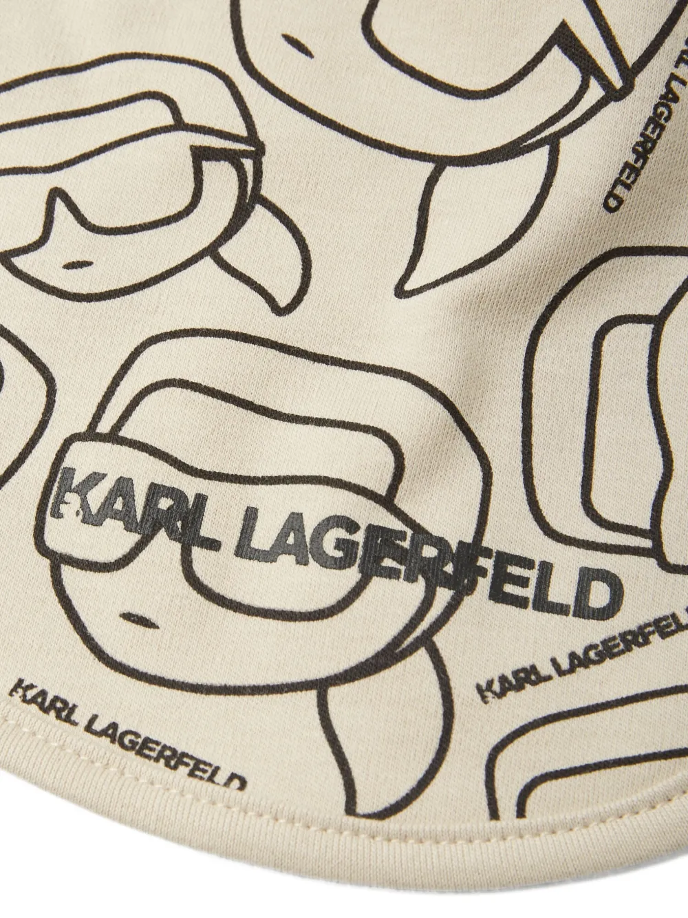 Karl Lagerfeld Kids Drie rompers met logoprint Beige