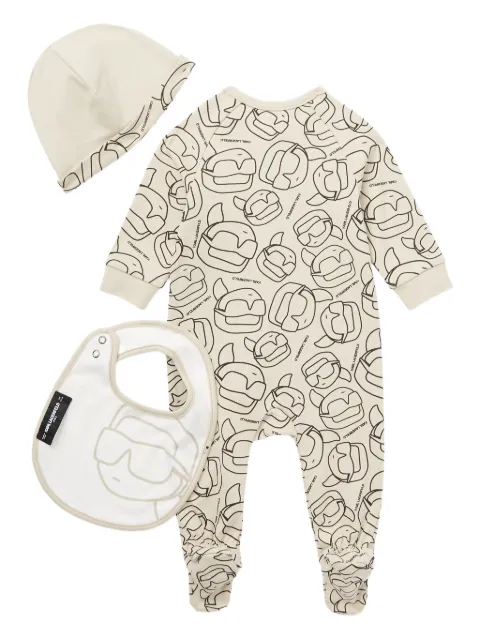 Karl Lagerfeld Kids logo-print babygrow set (set of three)