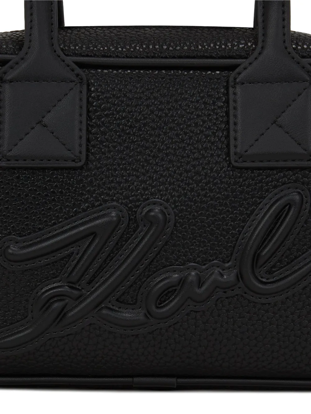 Karl Lagerfeld Shopper met logo-reliëf Zwart