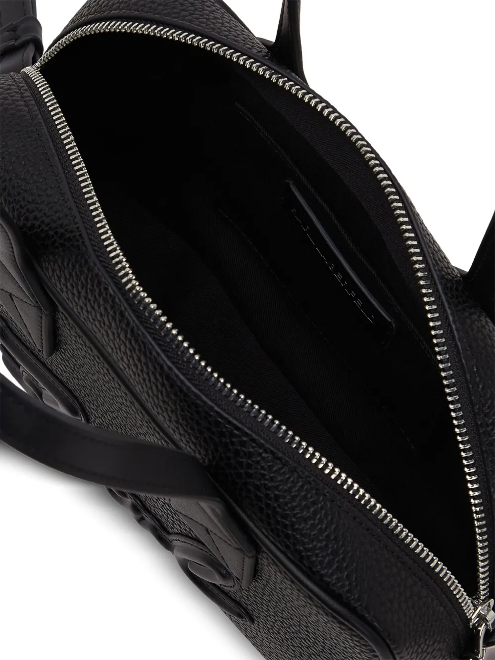 Karl Lagerfeld Shopper met logo-reliëf Zwart