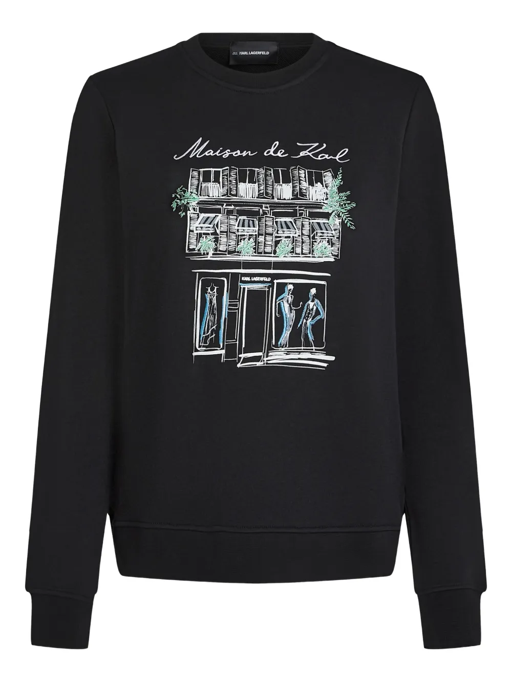 Karl Lagerfeld Paris Store Sketch Sweatshirt In Black