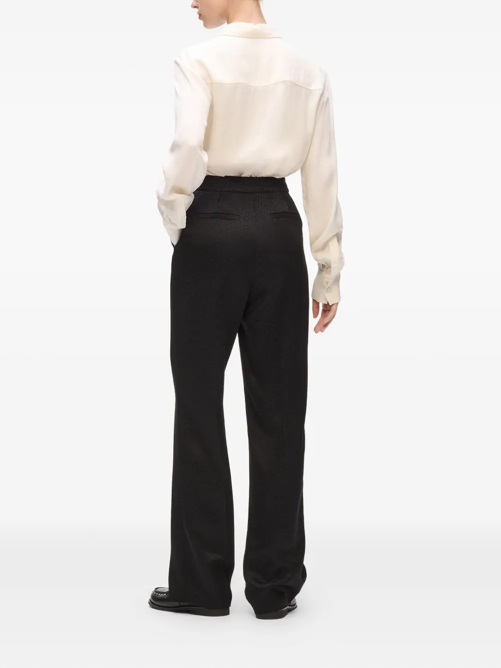 Karl Lagerfeld Sigarettenbroek met logo jacquard Zwart