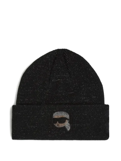 Karl Lagerfeld bonnet à ornements strassés