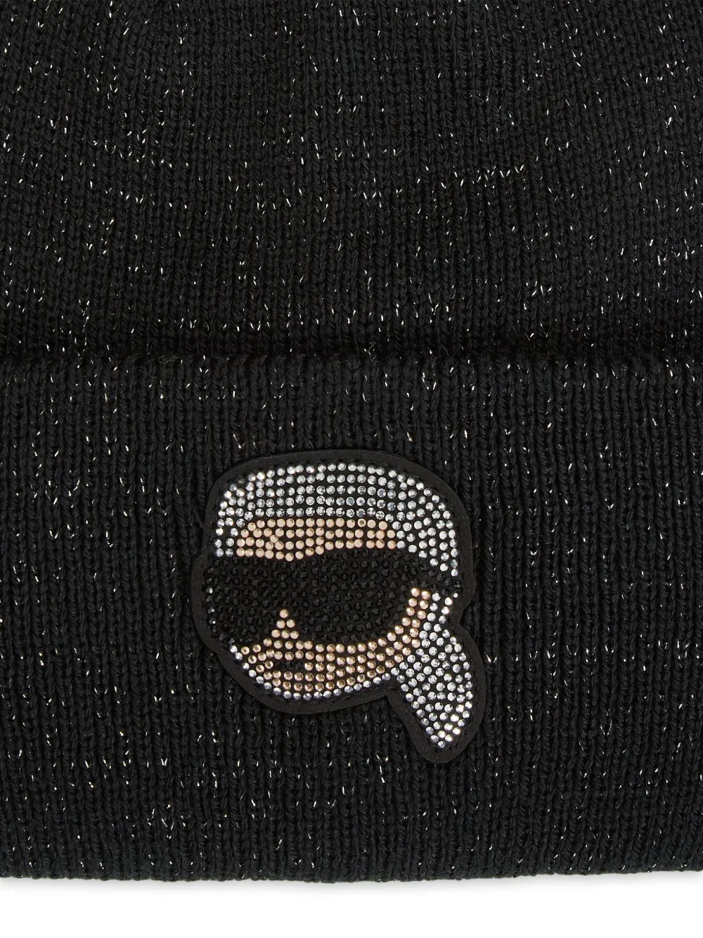 Karl Lagerfeld Muts verfraaid met stras Zwart