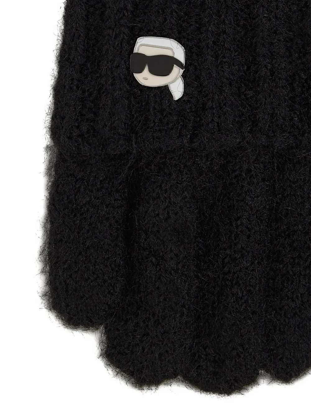 Karl Lagerfeld Ikon gebreide handschoenen Zwart