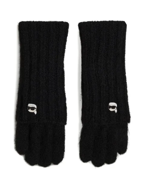 Karl Lagerfeld Ikon pin knitted gloves