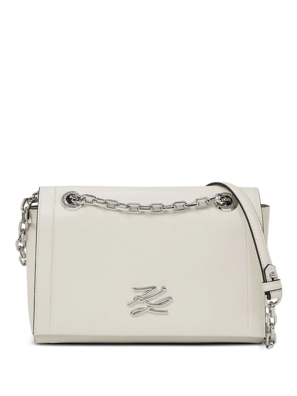 Karl Lagerfeld K Autograph leren schoudertas Beige