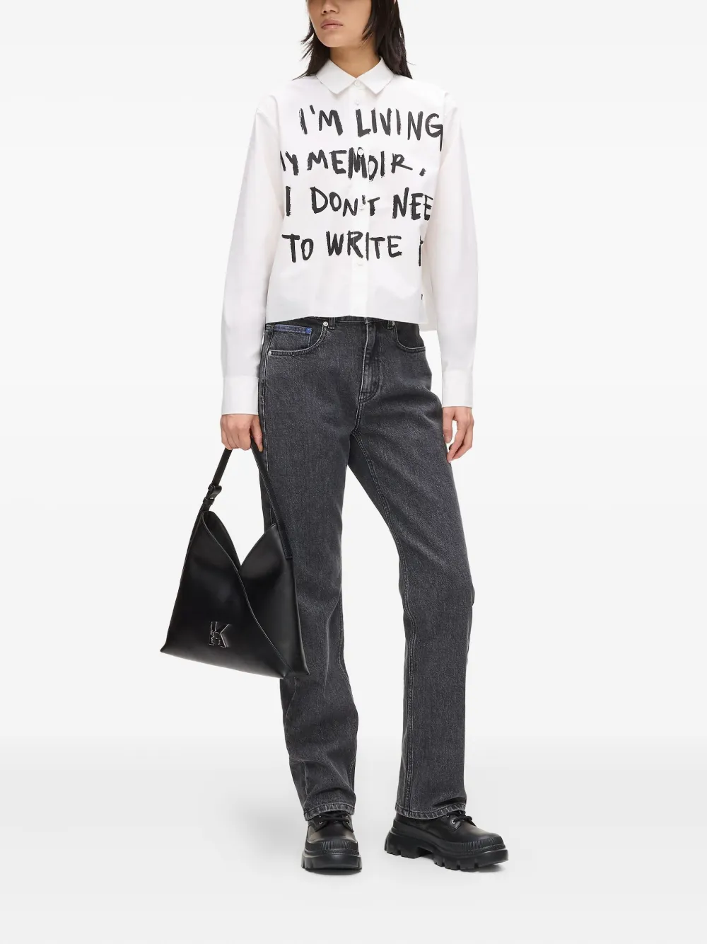Karl Lagerfeld Jeans Katoenen overhemd - Wit
