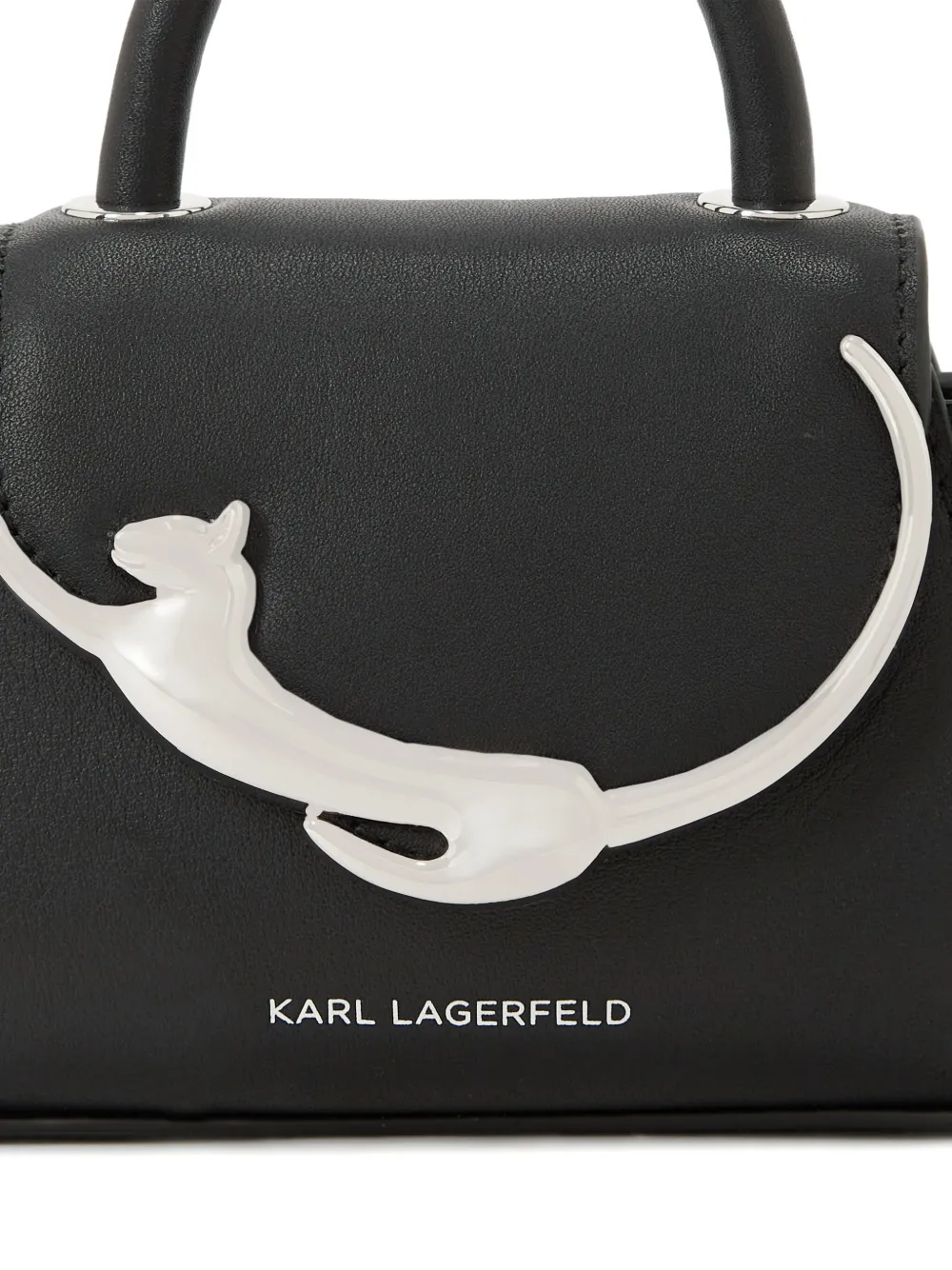 Karl Lagerfeld Ikon Choupette kleine tas met handgreep Zwart