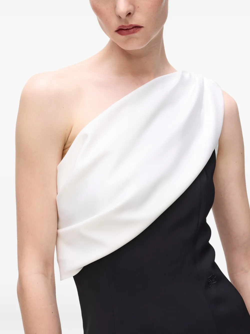 Karl Lagerfeld Gedrapeerde mini-jurk Zwart