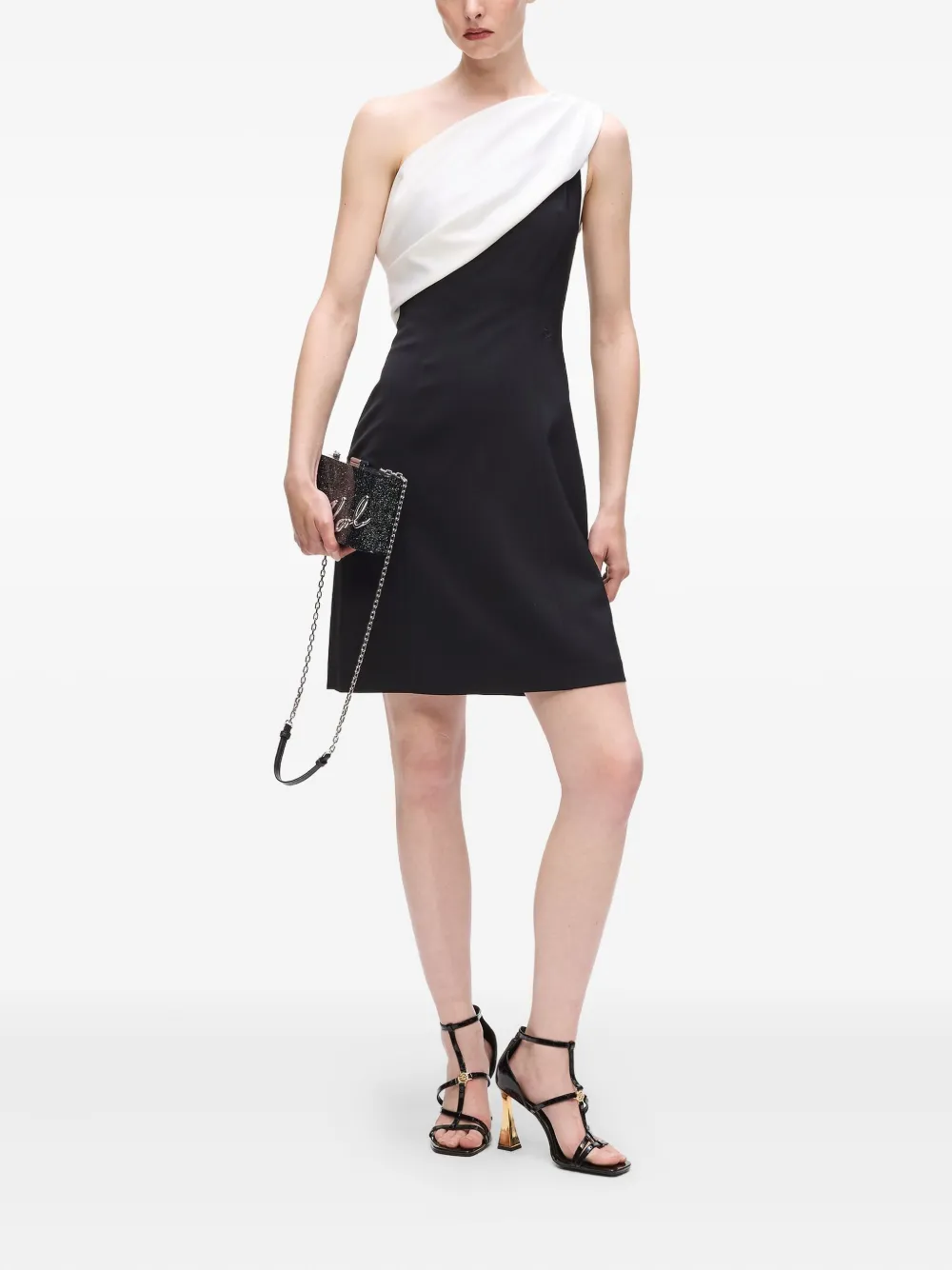 Karl Lagerfeld Gedrapeerde mini-jurk - Zwart