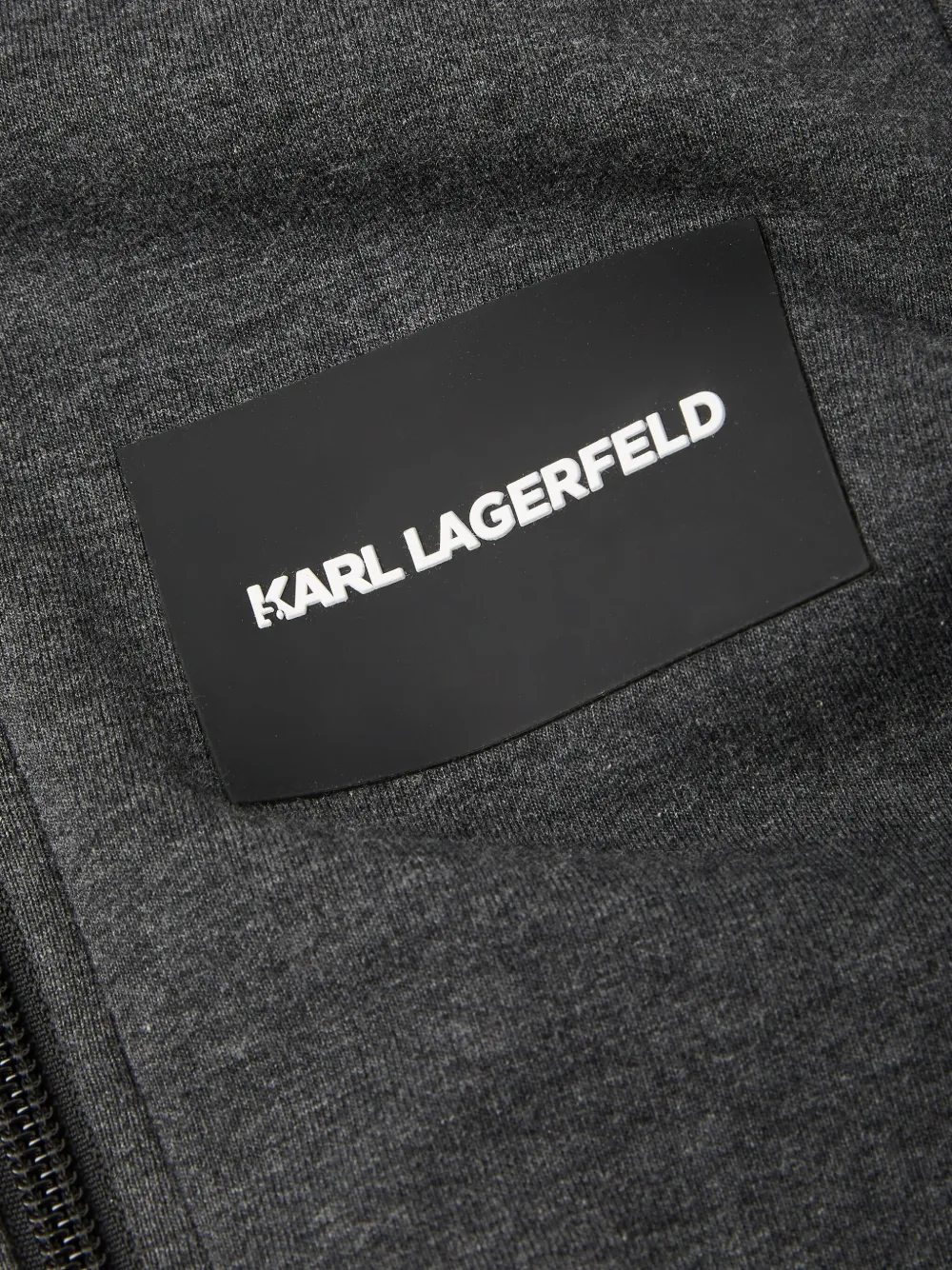 Karl Lagerfeld Kids Hoodie met logoprint Grijs