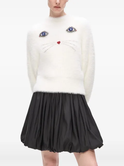 Karl Lagerfeld Choupette fluffy-knit sweater