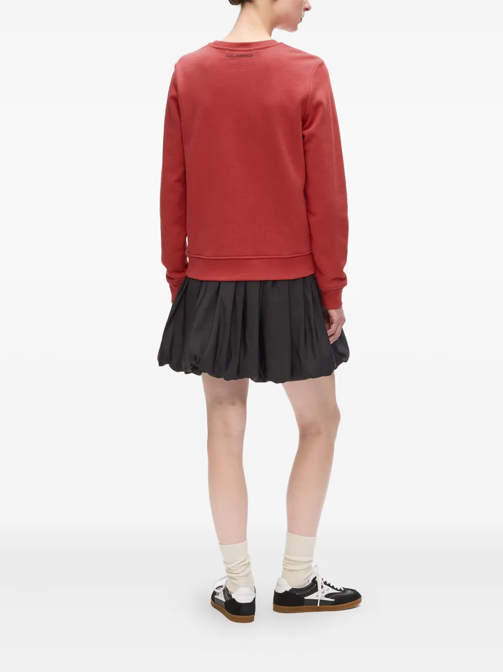 Karl Lagerfeld Sketch-print Sweater In Red