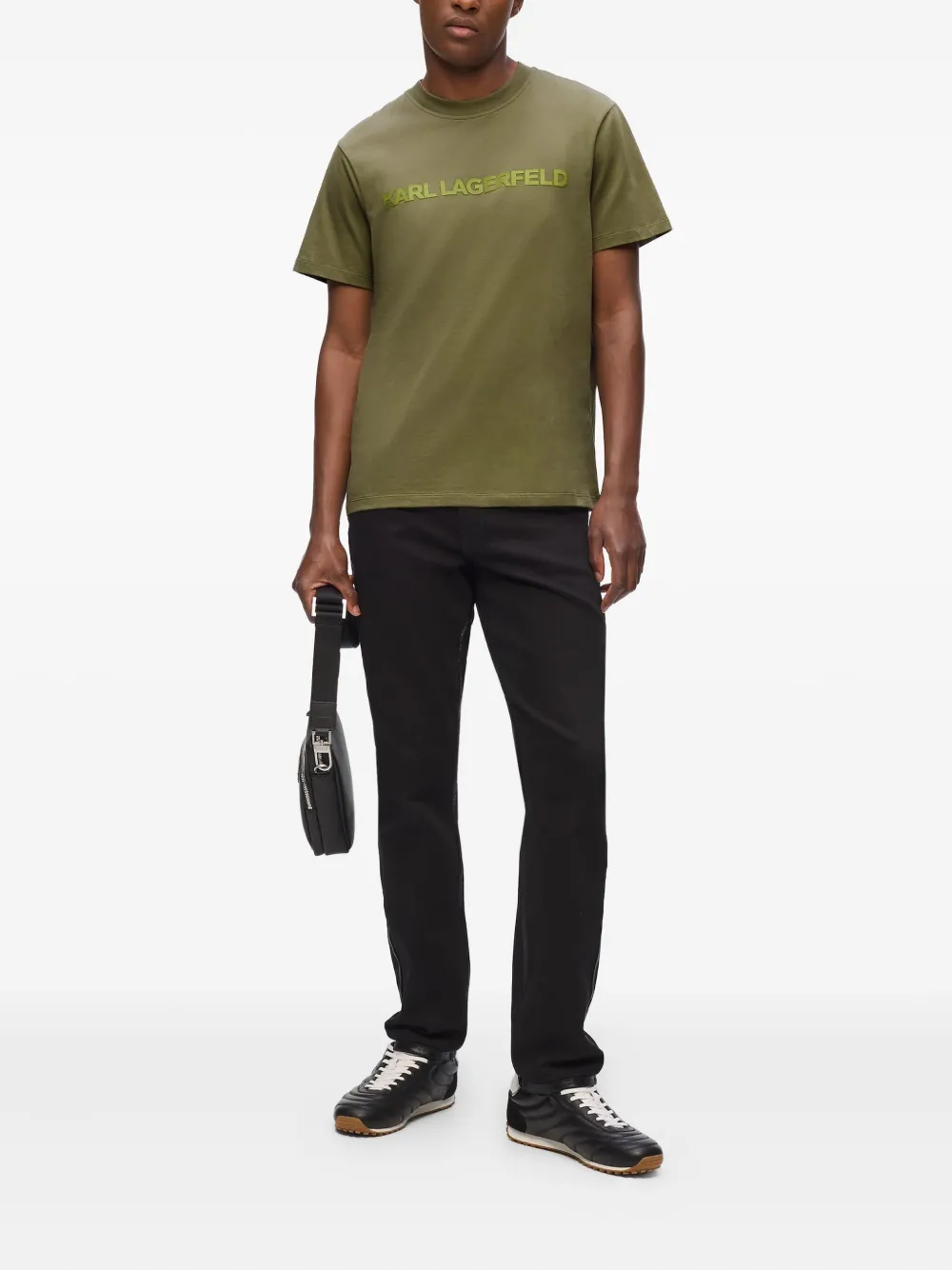 Karl Lagerfeld T-shirt met logoprint - Groen