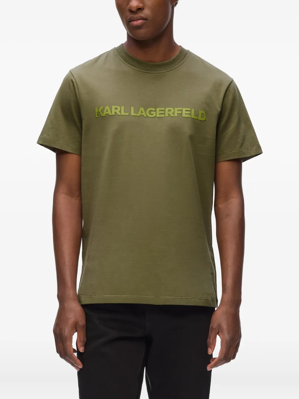 Karl Lagerfeld T-shirt met logoprint Groen
