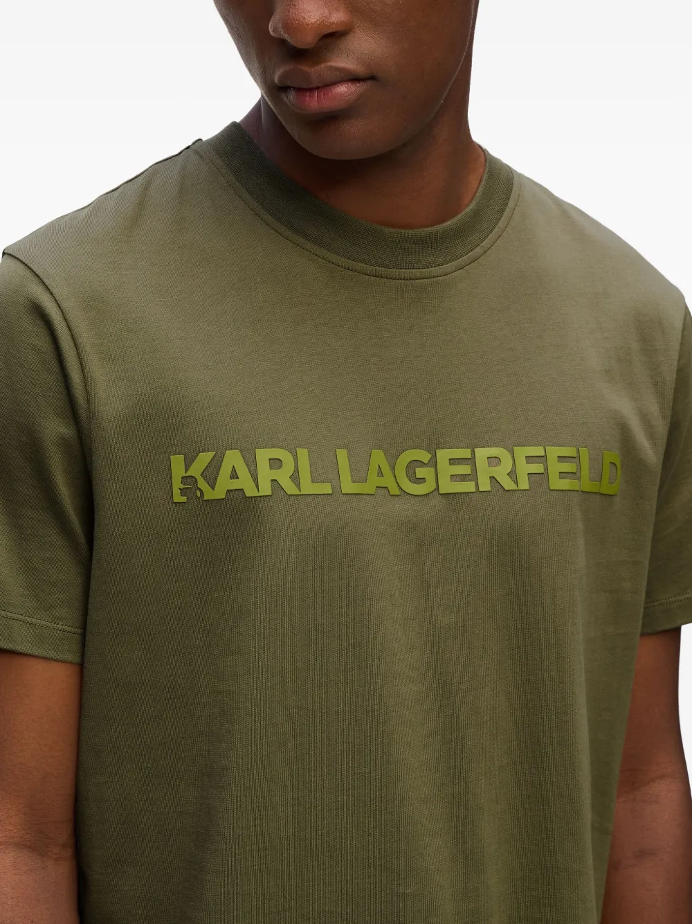 Karl Lagerfeld T-shirt met logoprint Groen