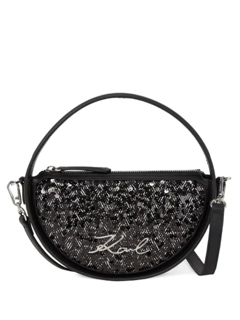Karl Lagerfeld Signature Herrin sequinned crossbody bag