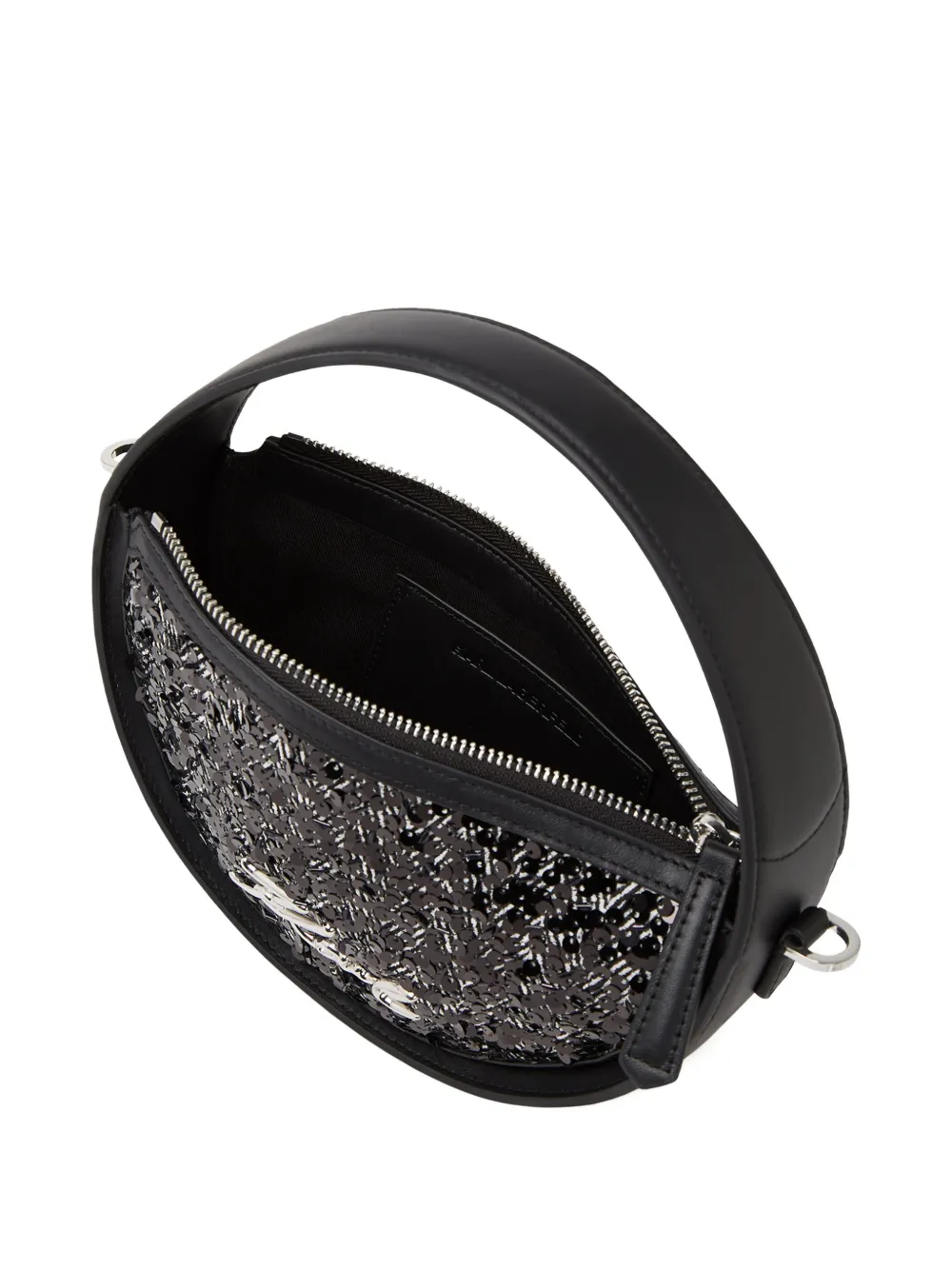 Karl Lagerfeld Signature Herrin crossbodytas met pailletten Zwart