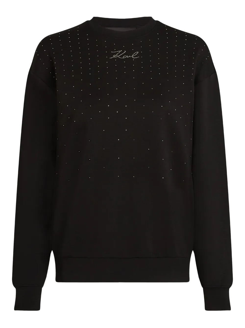 Karl Lagerfeld rhinestone-embellished sweatshirt | Black | Image 1
