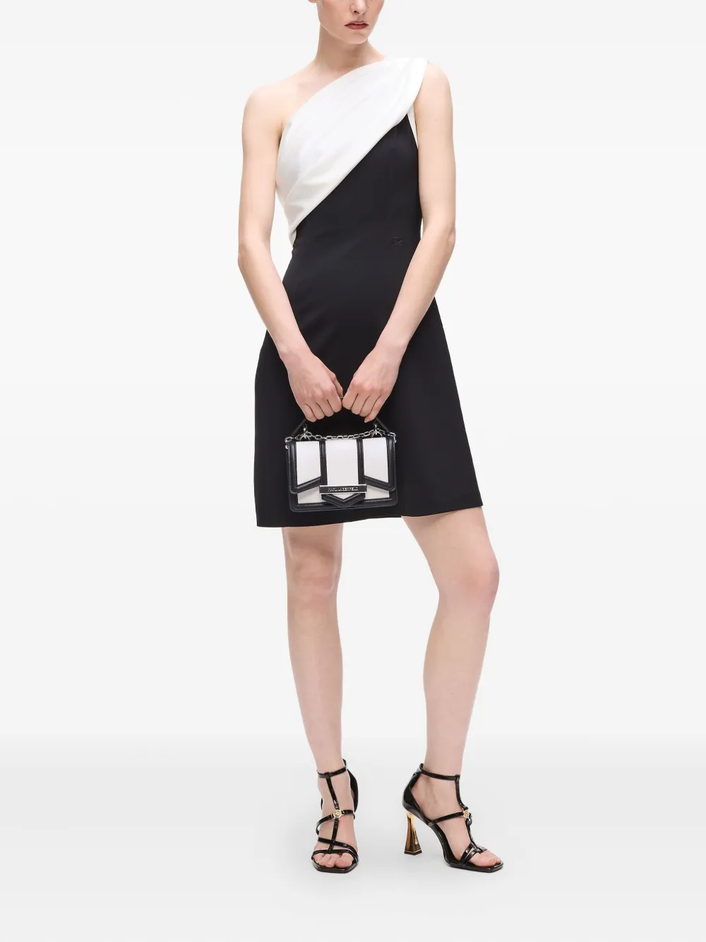Karl Lagerfeld Small K/nova Crossbody Bag In White