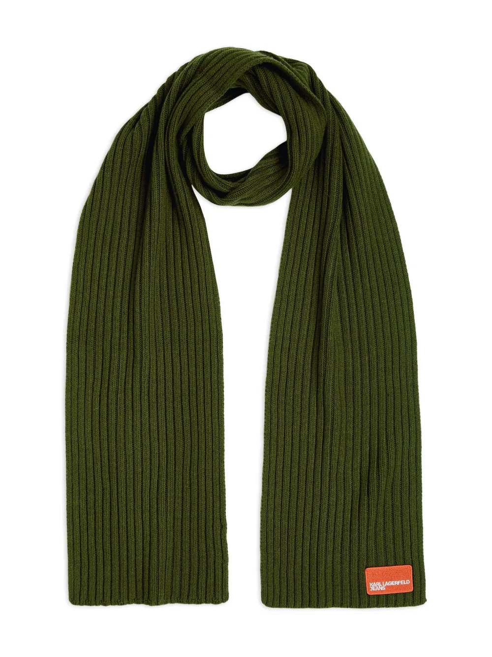 Karl Lagerfeld Jeans Sjaal met logopatch - Groen