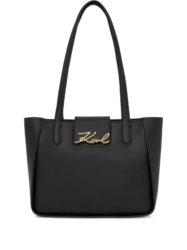 Karl Lagerfeld ロゴ ハンドバッグ | ブラック | FARFETCH JP