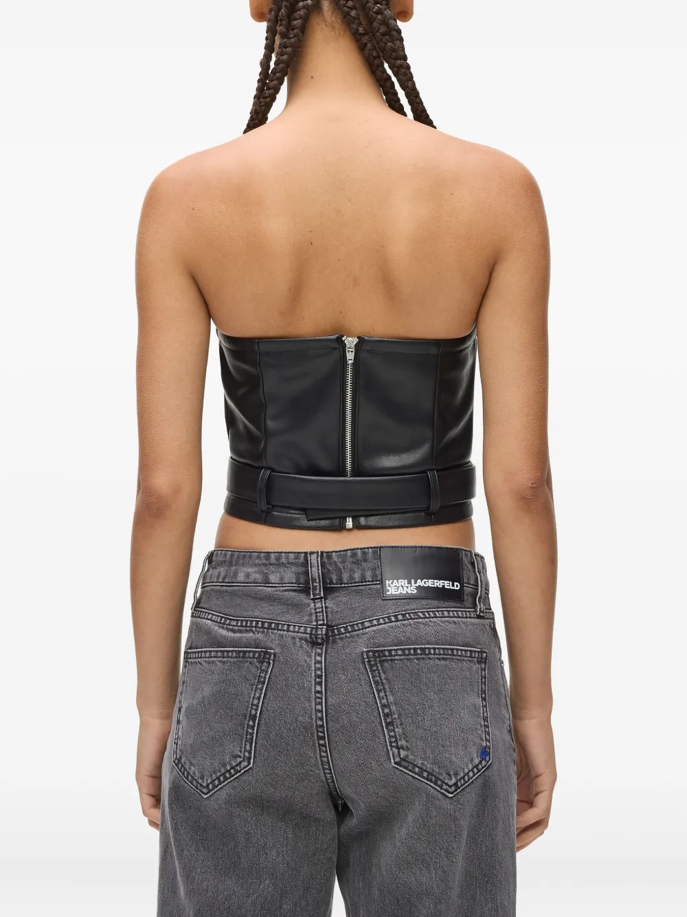 Karl Lagerfeld Jeans Strapless top Zwart