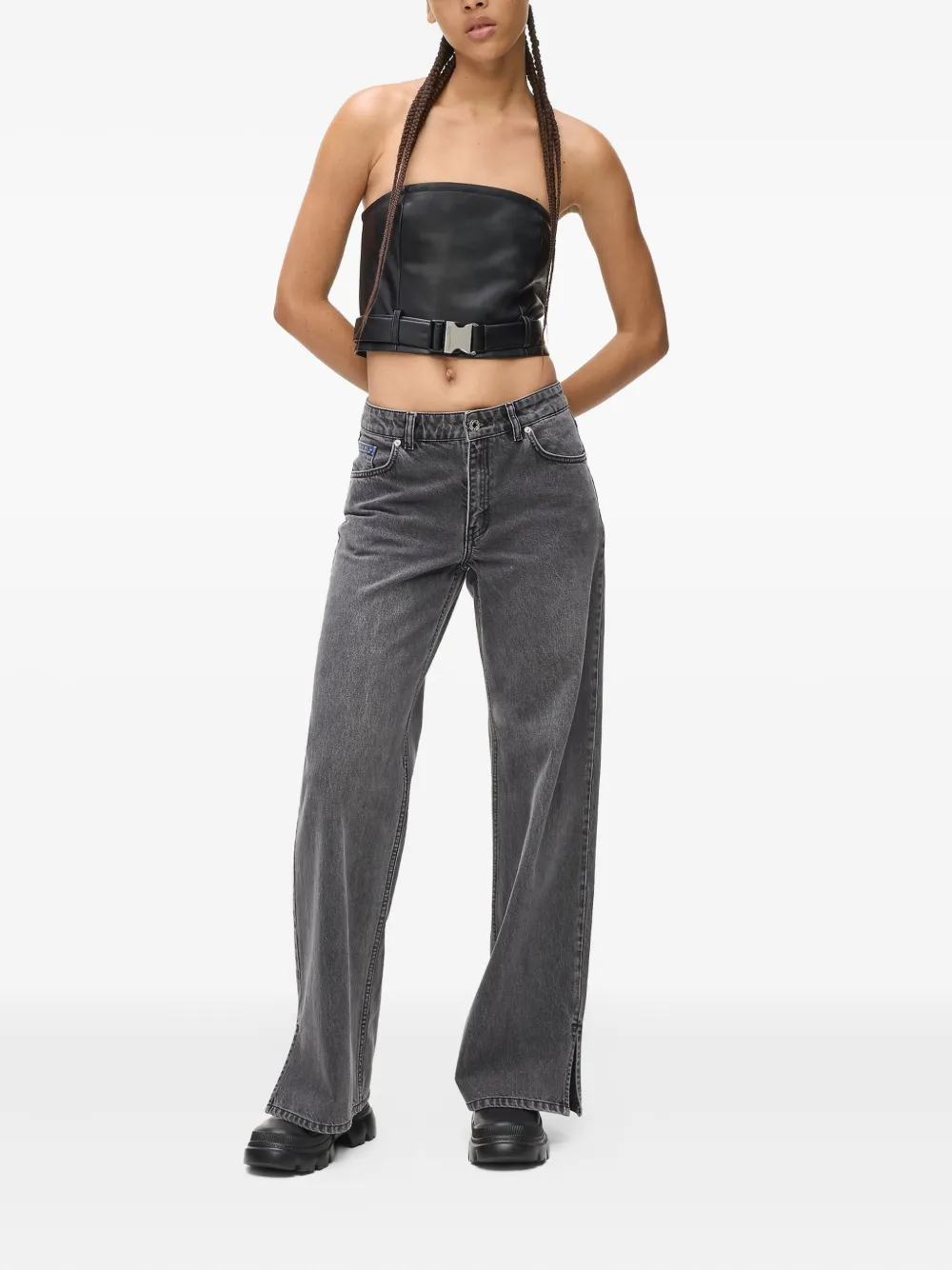 Karl Lagerfeld Jeans Strapless top Zwart