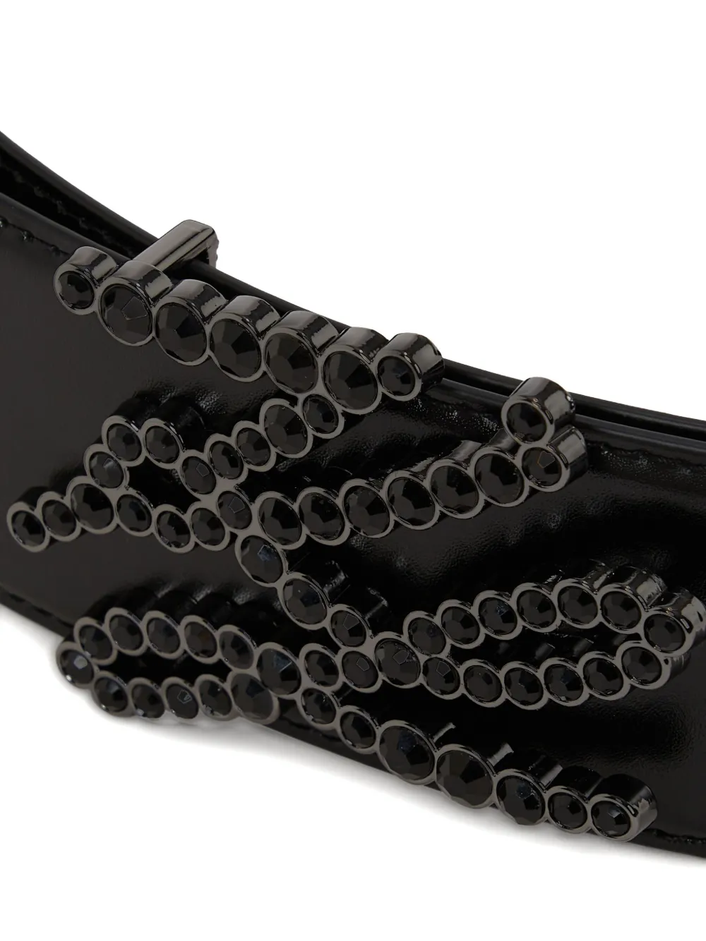Karl Lagerfeld K Autograph riem met stras Zwart