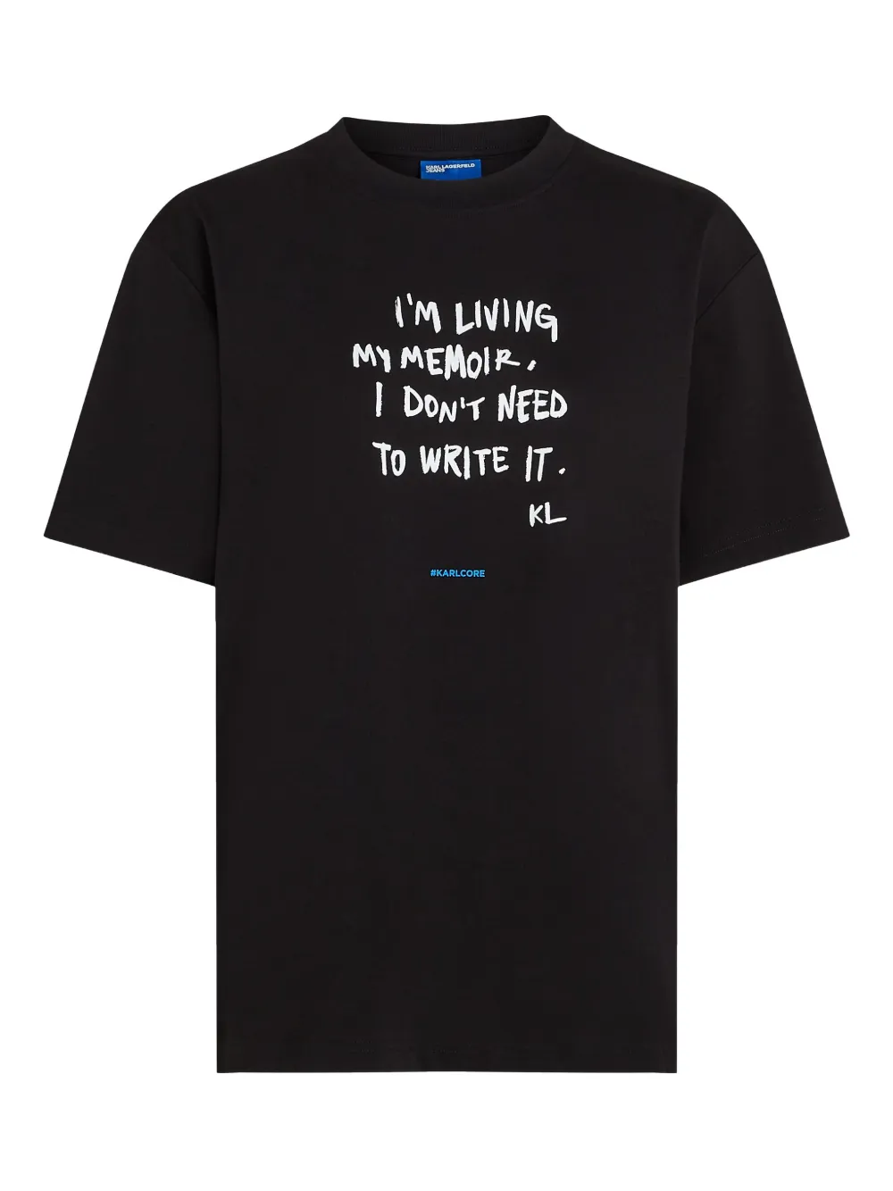 Karl Lagerfeld Jeans Karlism cotton T-shirt | Black | Image 1