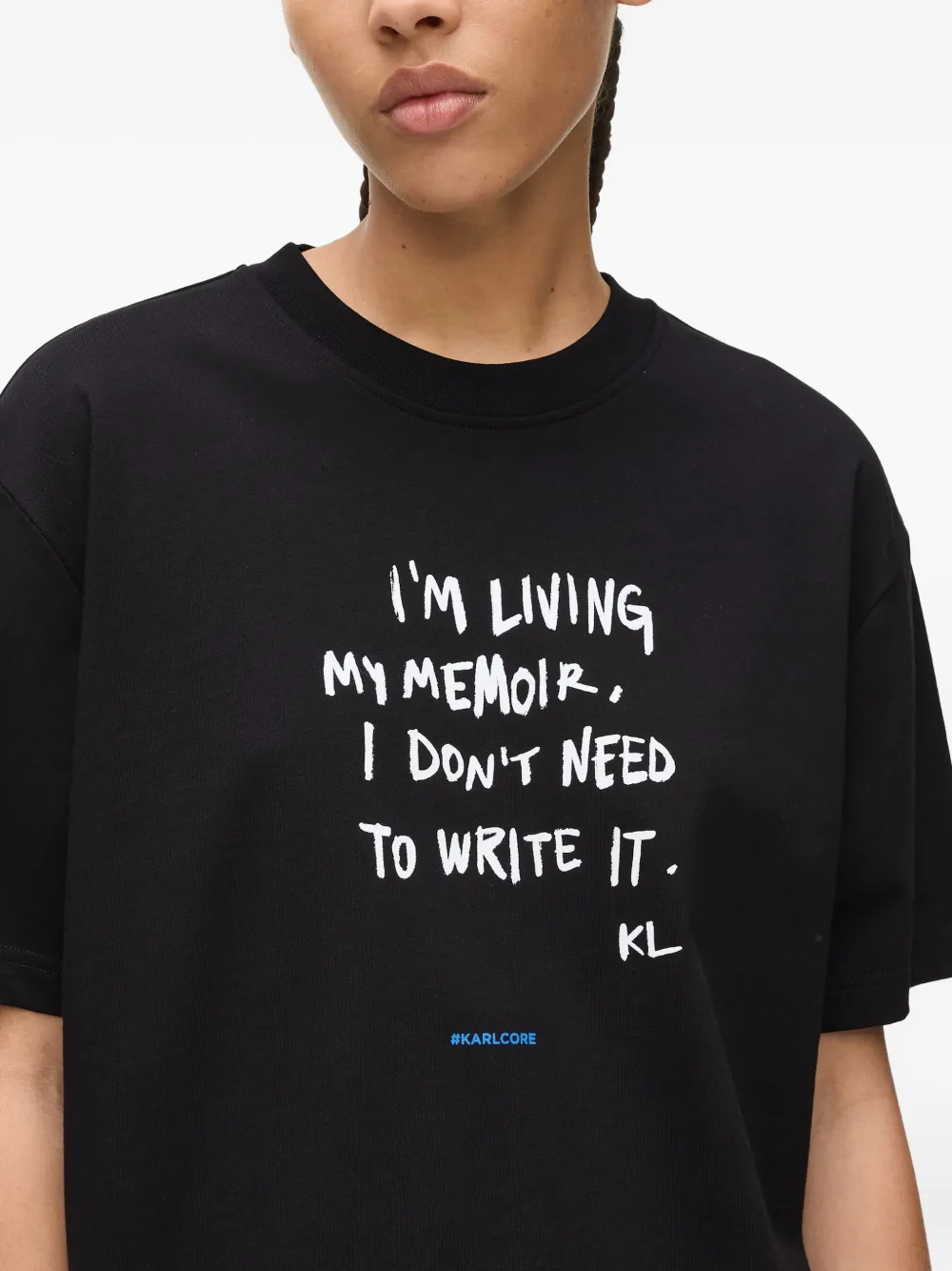 Karl Lagerfeld Jeans Karlism katoenen T-shirt Zwart