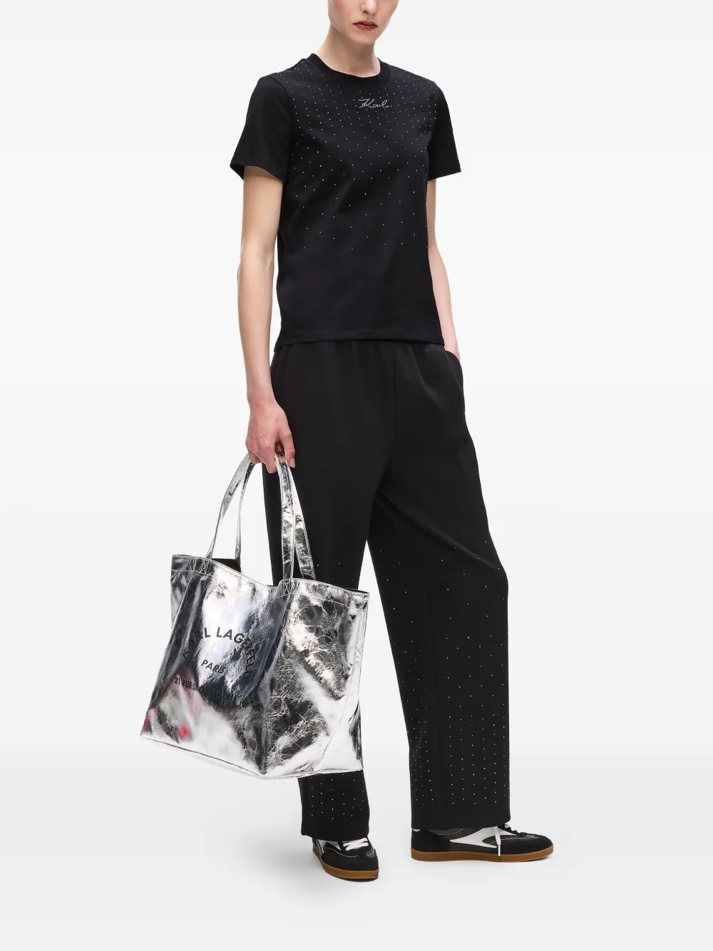 Karl Lagerfeld rhinestone-embellished T-shirt | T-Shirts & Jersey Shirts | Image 2