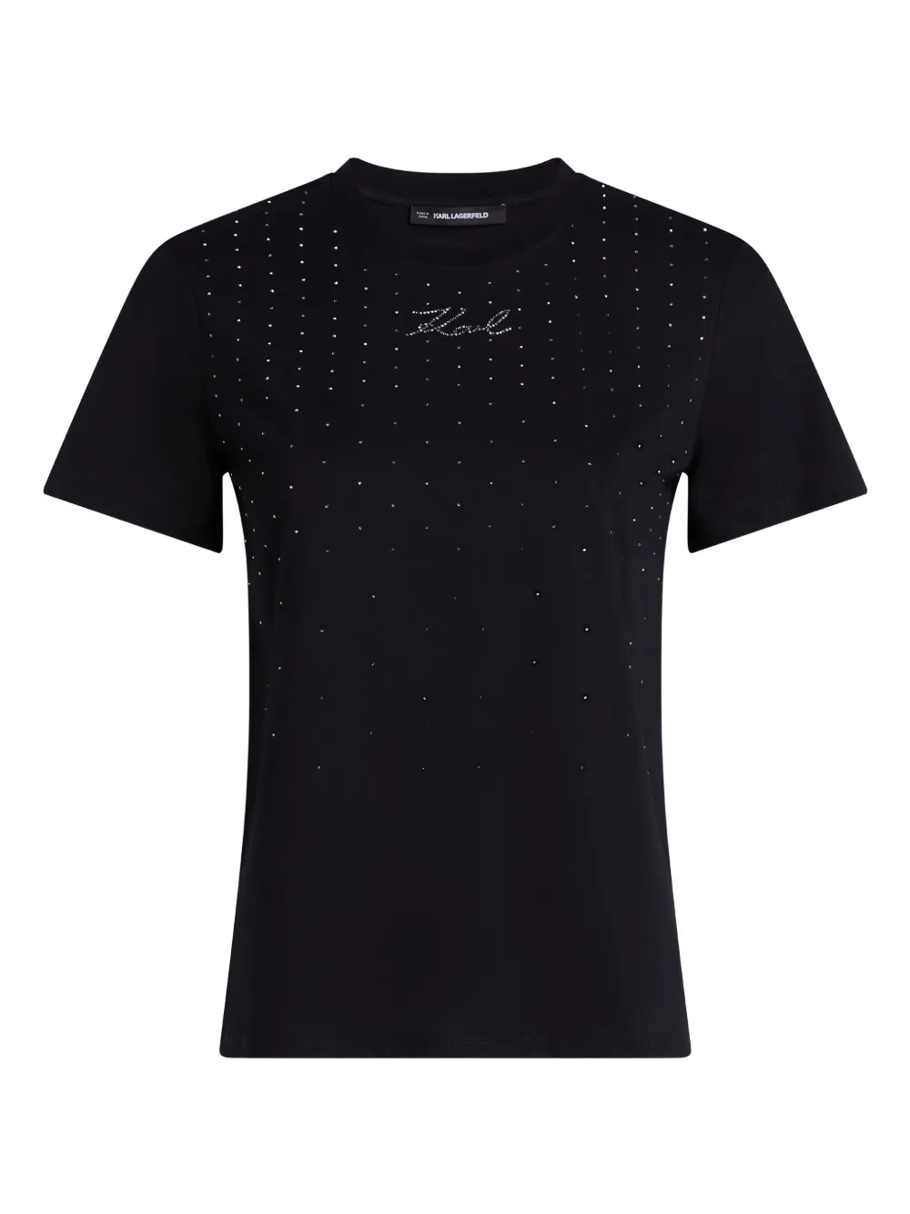 Karl Lagerfeld rhinestone-embellished T-shirt | Black | Image 1