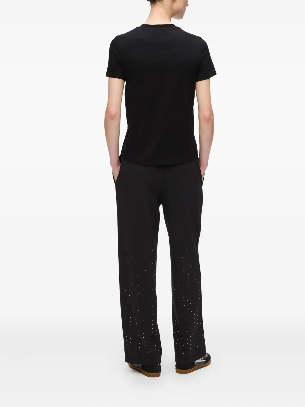 Karl Lagerfeld T-shirt met stras Zwart