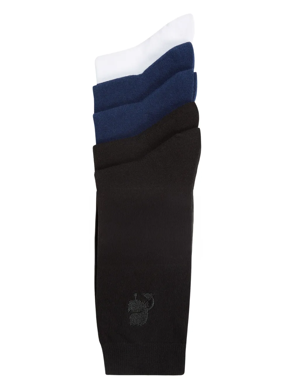 Karl Lagerfeld Vijf paar Kameo sokken met logo Blauw