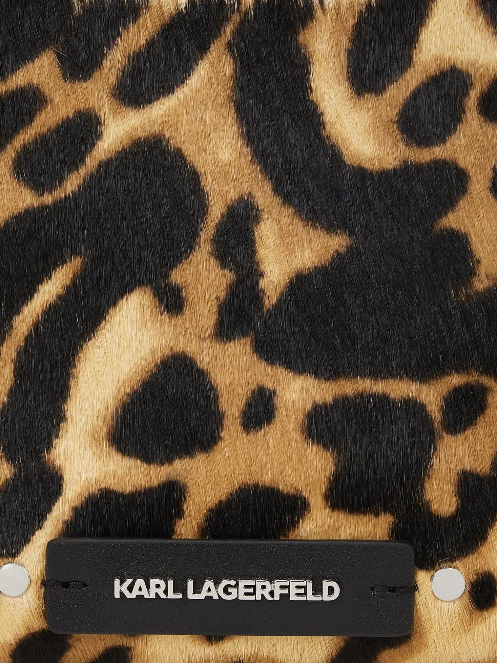 Karl Lagerfeld K Hardware mini-shopper met luipaardprint Bruin