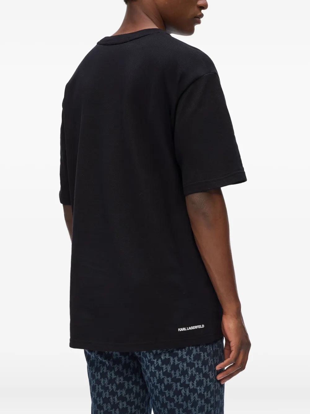 Karl Lagerfeld T-shirt met logoprint Zwart